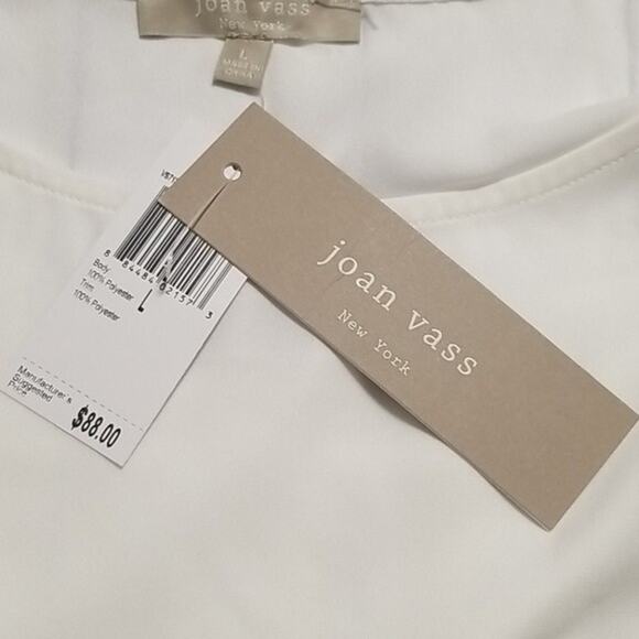 NWT  White Sheer Blouse with beautiful bell sleeve - Picture 6 of 7